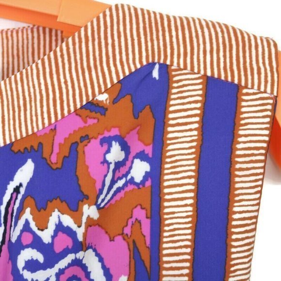 Ann Taylor Loft Boat Neck Scarf Dress Floral Pink Purple Sleeveless XS - Picture 7 of 12